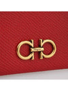 Gancini Card Wallet Lipstick Red - SALVATORE FERRAGAMO - BALAAN 3