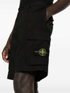 Light Stretch Cotton Bermuda Shorts Black - STONE ISLAND - BALAAN 7