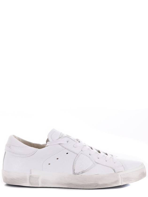 PLSX White Tab Canvas Low Top Sneakers - PHILIPPE MODEL - BALAAN 2