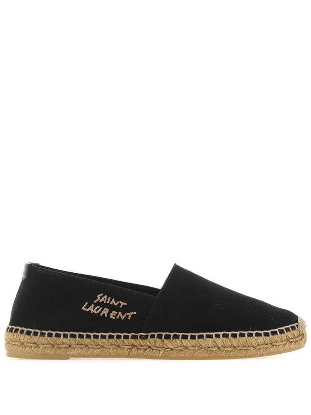 Logo Monogram Espadrilles Black - SAINT LAURENT - BALAAN 2