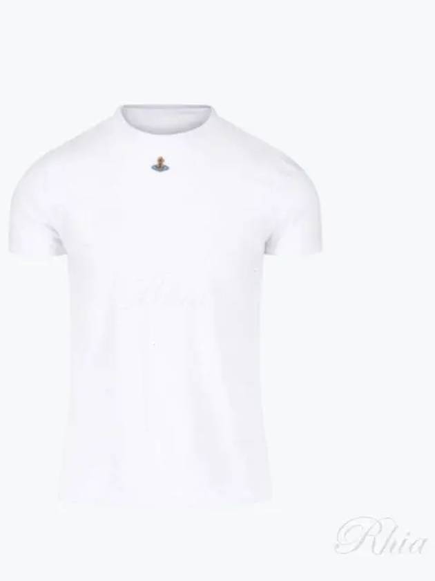 Embroided ORB Peru Short Sleeve T-Shirt White - VIVIENNE WESTWOOD - BALAAN 2