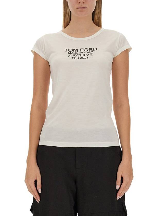 Tom Ford T-Shirt With Logo - TOM FORD - BALAAN 1