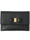 Vara Bow Card Walletr Black - SALVATORE FERRAGAMO - BALAAN 2