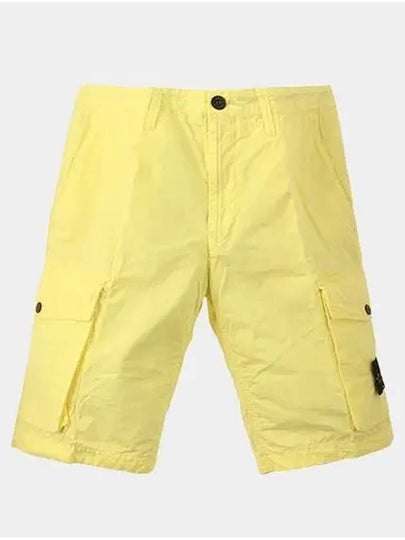 Wappen Patch Cargo Shorts Yellow - STONE ISLAND - BALAAN 2