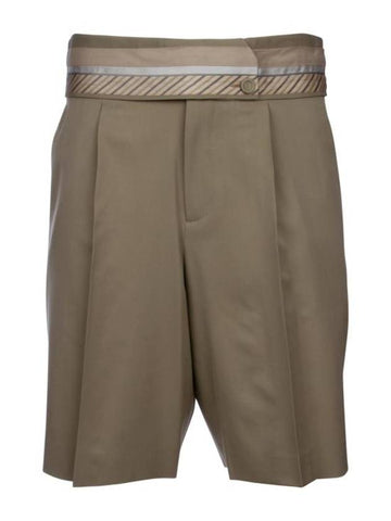 Logo Tag Shorts Khaki - DIOR - BALAAN 1