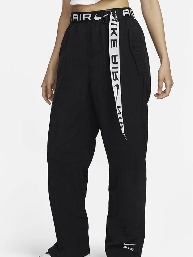 Air High Rise Woven Track Pants Black - NIKE - BALAAN 4