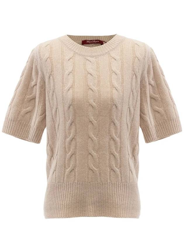 FLIRT cashmere cable knit top beige FLIRT 002 - MAX MARA - BALAAN 1