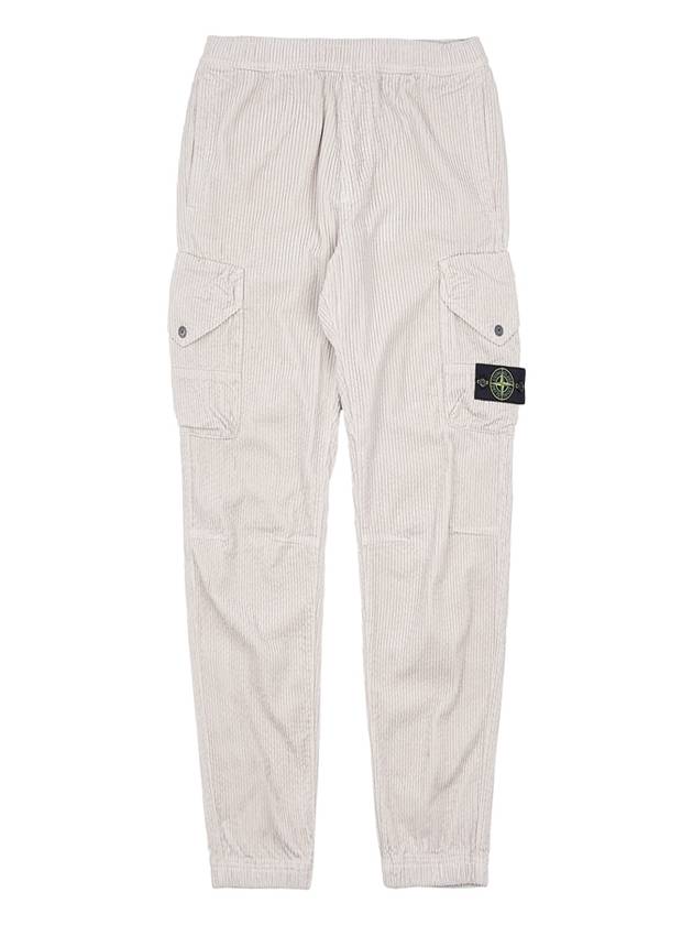 Corduroy Cotton Cargo Straight Pants Plaster - STONE ISLAND - BALAAN 11