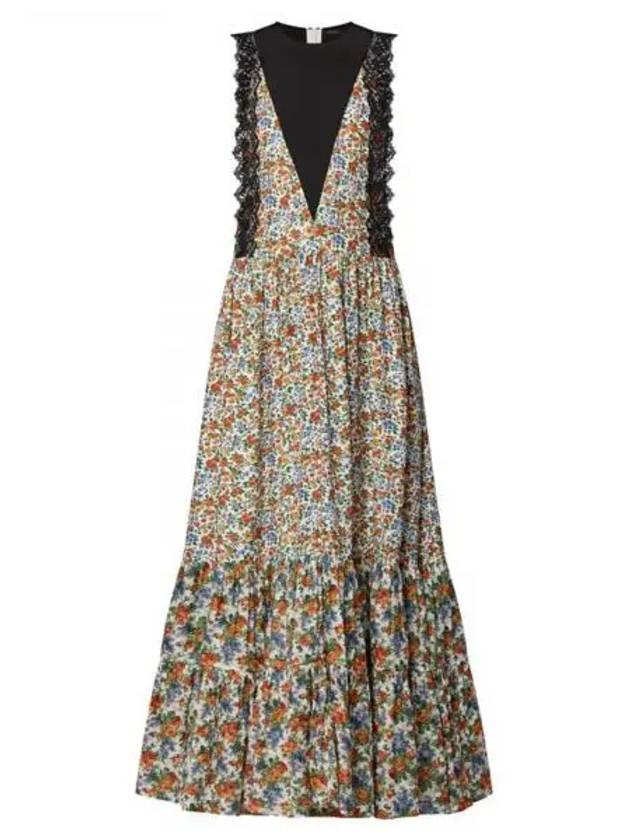 Lace trim mixed floral dress 1AFHD4 - LOUIS VUITTON - BALAAN 1