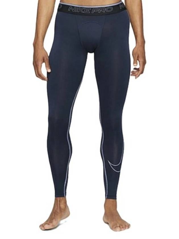 Men's Pro Dri Fit Tights Leggings Navy - NIKE - BALAAN 2