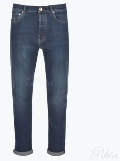 Denim Straight Pants M283PO1090C1468 BLUE - BRUNELLO CUCINELLI - BALAAN 2