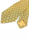 7575 SA 100 Silk Yellow Chain Dot Pattern Tie - HERMES - BALAAN 5