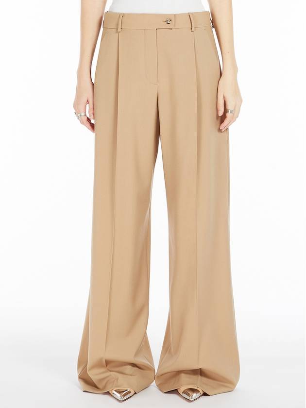 Bella oversized stretch wool wide pants beige - MAX MARA SPORTMAX - BALAAN 4