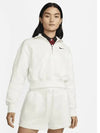 Sportswear Phoenix Fleece Oversized Crop Sweatshirt White - NIKE - BALAAN 2