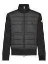 logo knit padded cardigan black 8G00033 89AHS 999 - MONCLER - BALAAN 1