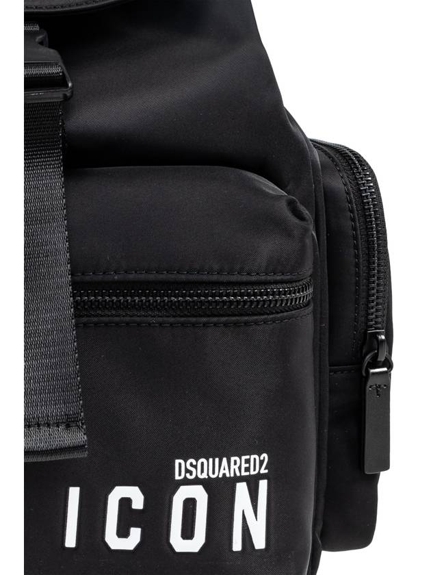 Dsquared2 Backpack With Printed Logo, Women's, Black - DSQUARED2 - BALAAN 6