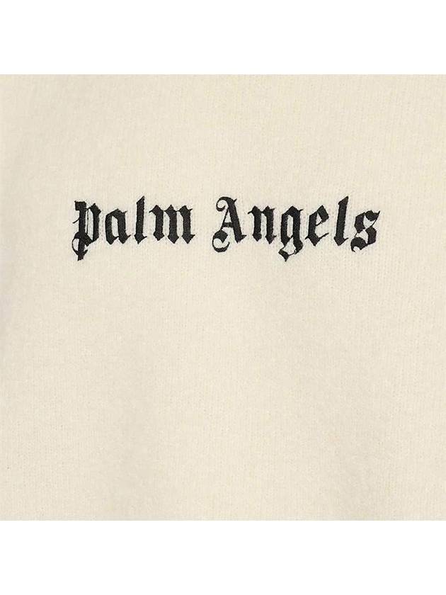 Embroidered Logo Knit Top Ivory - PALM ANGELS - BALAAN 4