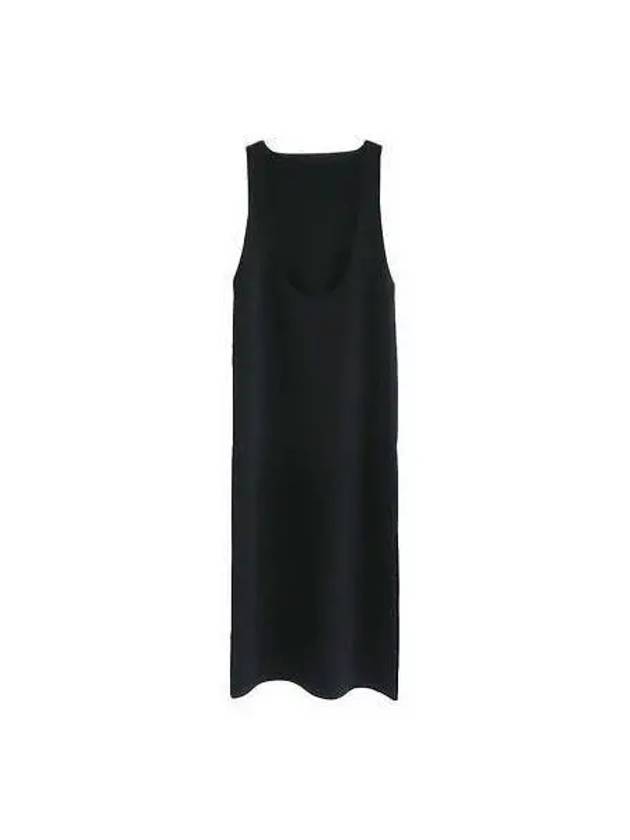 Women s Wool Recycled Poly High Gauge Rib Knit Dress Black A23SD04HS - AURALEE - BALAAN 1