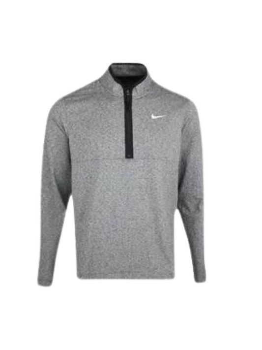 Men's Golf Dri-Fit Victory Heather Half Zip Top Grey - NIKE - BALAAN 1