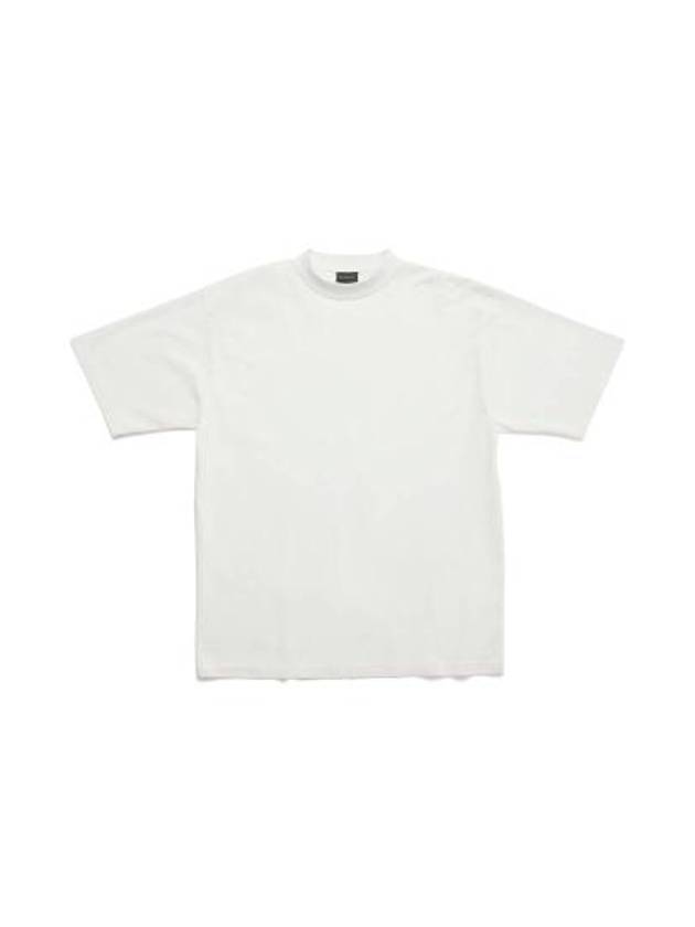 Rhinestone Logo Cotton Short Sleeve T-Shirt White - BALENCIAGA - BALAAN 2