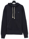 Studios Face Patch Logo Hooded Top Navy - ACNE STUDIOS - BALAAN.