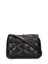 LE 57 Quilted Lambskin Hobo Shoulder Bag Black - SAINT LAURENT - BALAAN 5