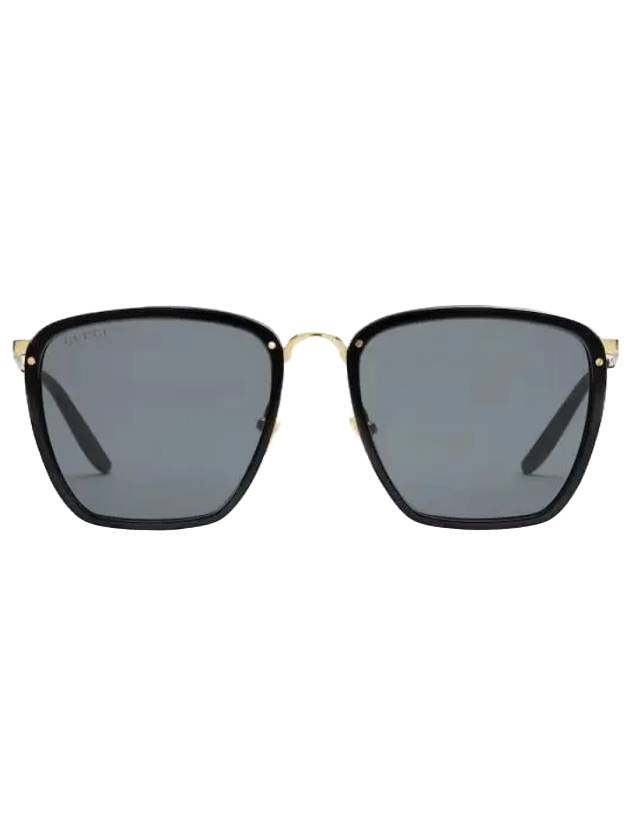 Square Acetate Metal Sunglasses Black - GUCCI - BALAAN 1