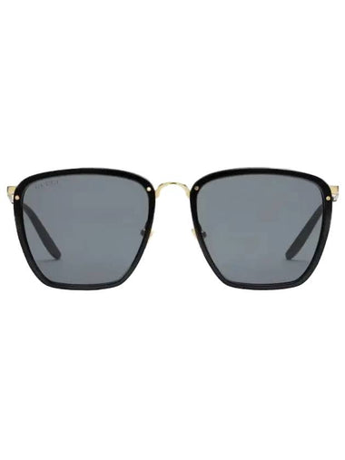 Square Acetate Metal Sunglasses Black - GUCCI - BALAAN 1