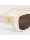 Eyewear Triomphe 04 Rectangle Sunglasses Ivory - CELINE - BALAAN 3