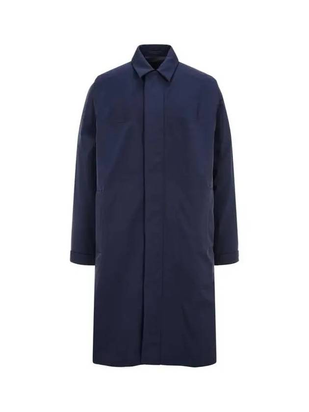 Men s Double Closure Stretch Long Coat Dark Navy 271932 - GIORGIO ARMANI - BALAAN 1