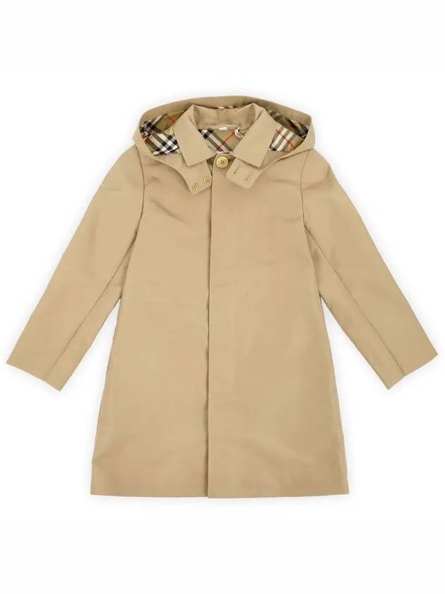 Kids Hooded Trench Coat Beige - BURBERRY - BALAAN 3