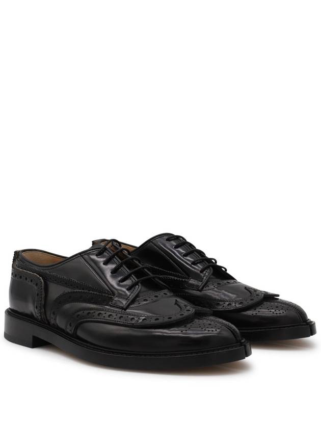 Maison Margiela Black Leather Tabi Lace Up Shoes - MAISON MARGIELA - BALAAN 3