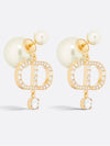 tribal CD logo crystal pearl earrings - DIOR - BALAAN 1