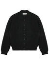 Men's Evening Polo Alpaca Cardigan Black - OUR LEGACY - BALAAN 2