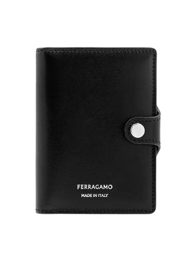 Logo Bicolor Neck Strap Card Wallet Black - SALVATORE FERRAGAMO - BALAAN 6