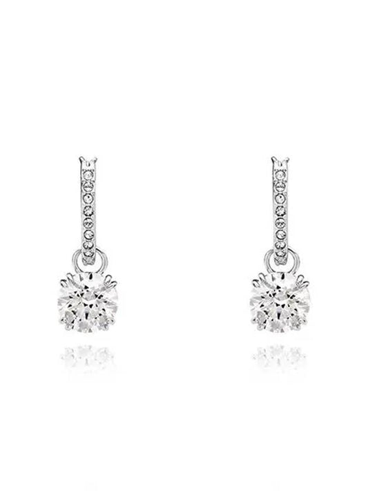 Constella Crystal Drop Earrings White Silver - SWAROVSKI - BALAAN 2