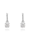 Constella Crystal Drop Earrings White Silver - SWAROVSKI - BALAAN 4