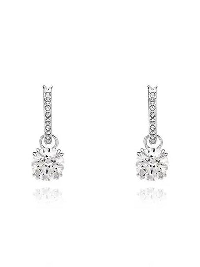 Constella Crystal Drop Earrings White Silver - SWAROVSKI - BALAAN 2