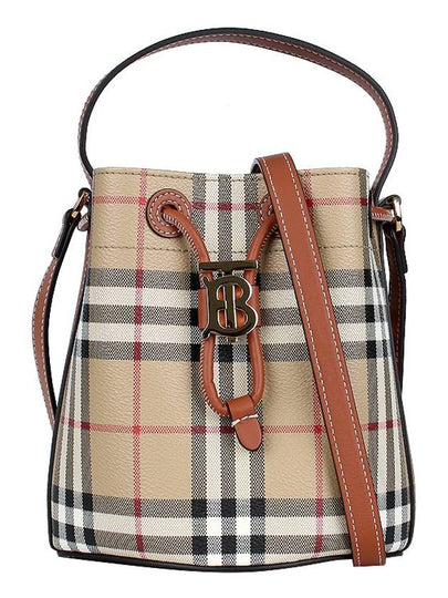 Check Bucket Bag Beige - BURBERRY - BALAAN 2