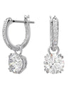 Constella Crystal Drop Earrings White Silver - SWAROVSKI - BALAAN 1