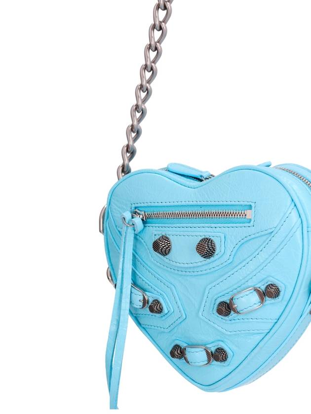 Le Cagole Heart Cross Mini Bag Blue - BALENCIAGA - BALAAN 4