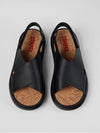 Pelotas Cross Strap Leather Sandals Black - CAMPER - BALAAN 2