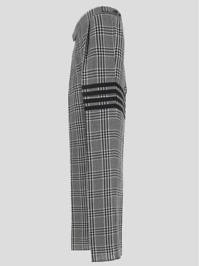 4 Bar Tartan Check Linen Slacks Grey - THOM BROWNE - BALAAN 2