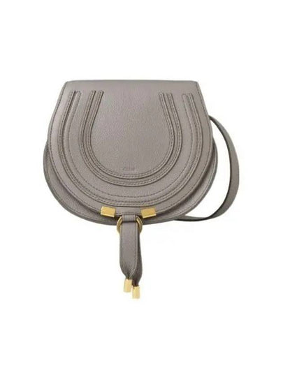 Marcie Saddle Small Grained Leather Cross Bag Grey - CHLOE - BALAAN 2