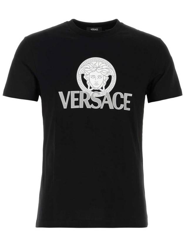 Medusa Print Cotton Short Sleeve T-Shirt Black - VERSACE - BALAAN 2