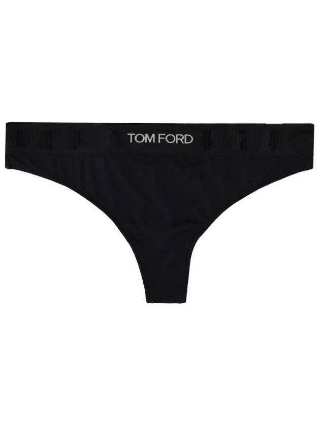 Underwear Women's Logo Cotton Signature Briefs Black - TOM FORD - BALAAN 2