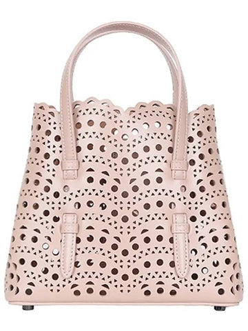 Mina 20 Vienne Wave Lux Calfskin Tote Bag Salmon - ALAIA - BALAAN 1