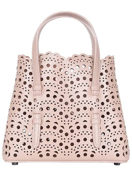 Mina 20 Vienne Wave Lux Calfskin Tote Bag Salmon - ALAIA - BALAAN 1