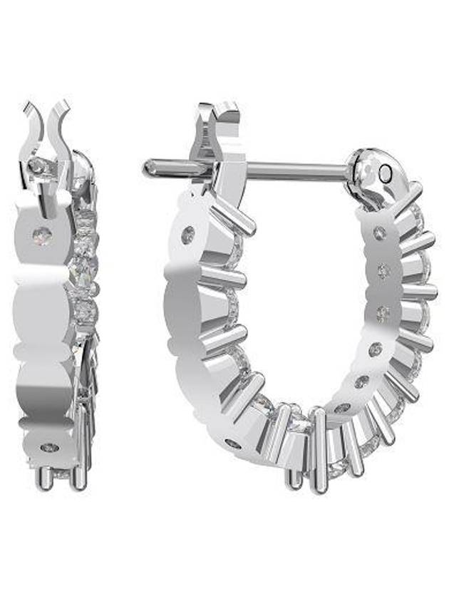 Matrix Vitore Hoop Earrings Silver - SWAROVSKI - BALAAN 3