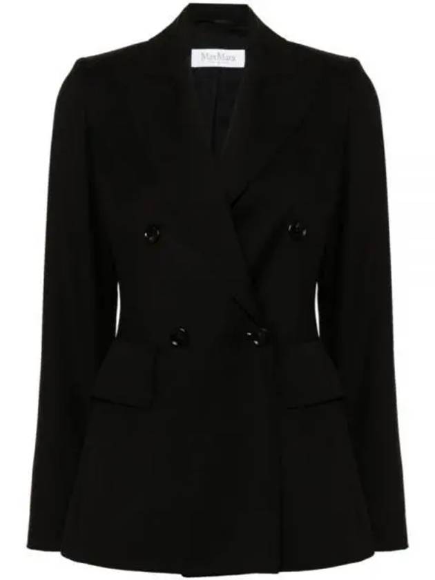 Osanna Double Breasted Blazer Jacket Black - MAX MARA - BALAAN 2